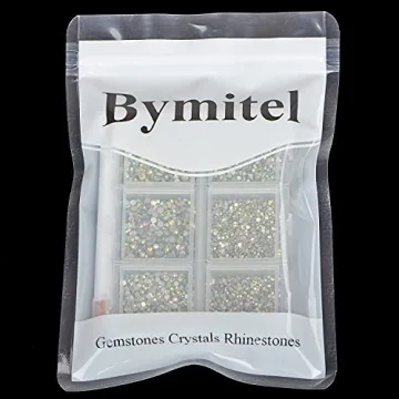 Bymitel 7200pcs Glass Rhinestones for DIY Projects