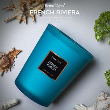 HomeLights Scented Candles | Large Jar Candle - 33.3 Oz. Natural Soy Aromatherapy Candles | Up to 13...