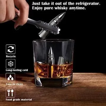 Gifts for Men Dad Fathers Day, Whiskey Stones, Him Husband Boyfriend Gifts for Birthday Anniversary, Unique Wedding Housewarming Gifts for Men Who Have Everything, Cool Stuff Gadgets for Dad Grandpa