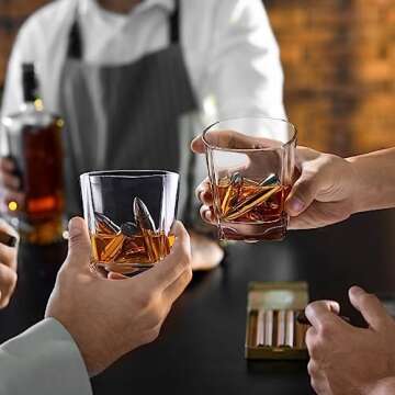 Gifts for Men Dad Fathers Day, Whiskey Stones, Him Husband Boyfriend Gifts for Birthday Anniversary, Unique Wedding Housewarming Gifts for Men Who Have Everything, Cool Stuff Gadgets for Dad Grandpa