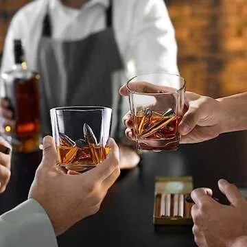 Gifts for Men Dad Fathers Day, Whiskey Stones, Him Husband Boyfriend Gifts for Birthday Anniversary, Unique Wedding Housewarming Gifts for Men Who Have Everything, Cool Stuff Gadgets for Dad Grandpa