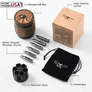 Gifts for Men Dad Fathers Day, Whiskey Stones, Him Husband Boyfriend Gifts for Birthday Anniversary, Unique Wedding Housewarming Gifts for Men Who Have Everything, Cool Stuff Gadgets for Dad Grandpa