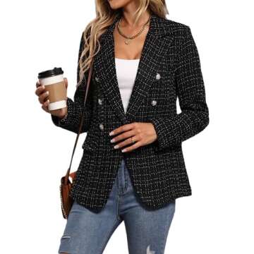 Elegant Tweed Business Casual Blazer for Women – The Ultimate Office Attire