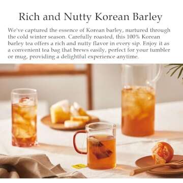 Damtuh Korean Barley Tea - Decaf & Sugar-Free, 100 Bags