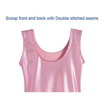 Domusgo Gymnastics Leotards for Girls Pink Sparkly Outfit