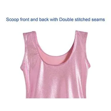 Domusgo Gymnastics Leotards for Girls Pink Sparkly Outfit