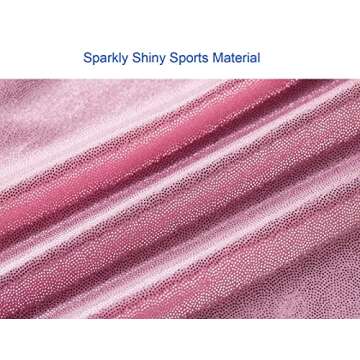 Domusgo Gymnastics Leotards for Girls Pink Sparkly Outfit