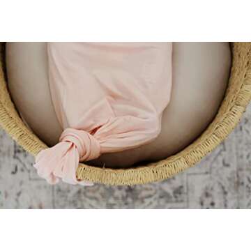 Marlowe & Co Knotted Newborn Baby Gown in Blush Pink