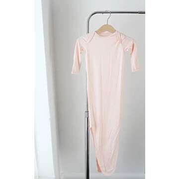Marlowe & Co Knotted Newborn Baby Gown in Blush Pink