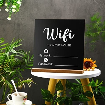 Wooden WiFi Password Sign Chic and Functional Decor