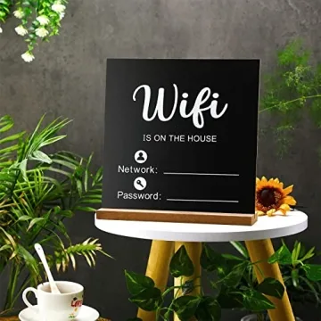 Wooden WiFi Password Sign Chic and Functional Decor