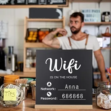 Wooden WiFi Password Sign Chic and Functional Decor