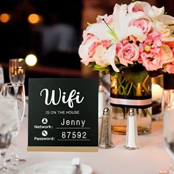 Wooden WiFi Password Sign Chic and Functional Decor