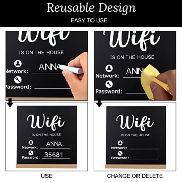Wooden WiFi Password Sign Chic and Functional Decor