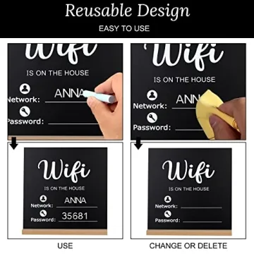 Wooden WiFi Password Sign Chic and Functional Decor