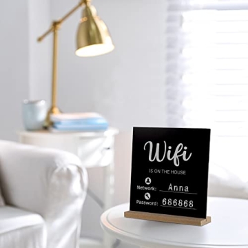 Wooden WiFi Password Sign Chic and Functional Decor