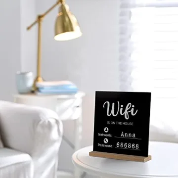 Wooden WiFi Password Sign Chic and Functional Decor