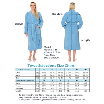 TowelSelections Women's Luxury Terry Cloth Bathrobe