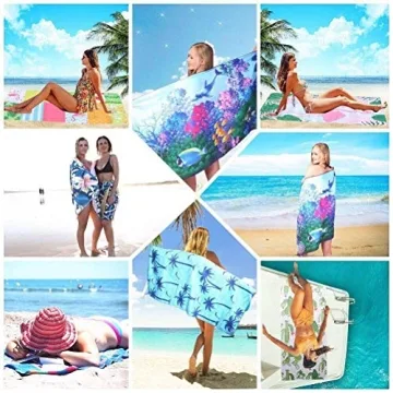 HAOKUN Quick Dry Sand Free Microfiber Beach Towel