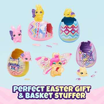 Hatchimals CollEGGtibles, Family Spring Toy Basket with 6 Bunny Characters, Kids Toys for Girls Ages 5 and up