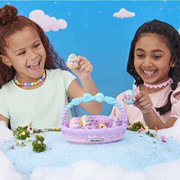 Hatchimals CollEGGtibles, Family Spring Toy Basket with 6 Bunny Characters, Kids Toys for Girls Ages 5 and up