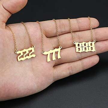 Shop Angel Number Necklace for Spiritual Symbolism & Style