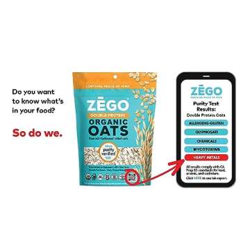 ZEGO Gluten Free Organic Raw Rolled Oats - Healthier Breakfast