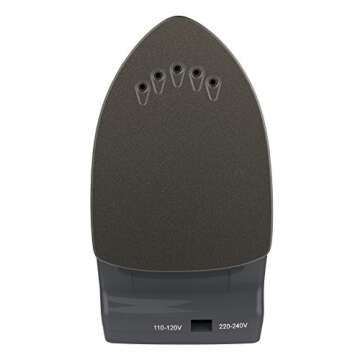 SteamFast SF-750 Mini Steam Iron with Dual Voltage, Travel Bag, Rapid Heating, 1000 Watts, Handheld, White