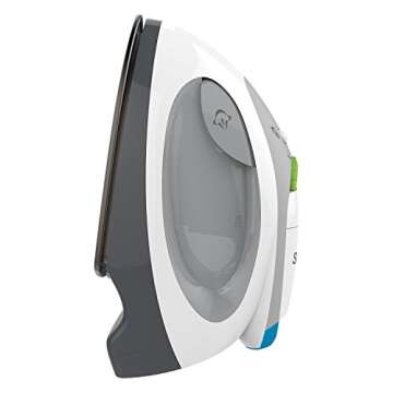 SteamFast SF-750 Mini Steam Iron with Dual Voltage, Travel Bag, Rapid Heating, 1000 Watts, Handheld, White