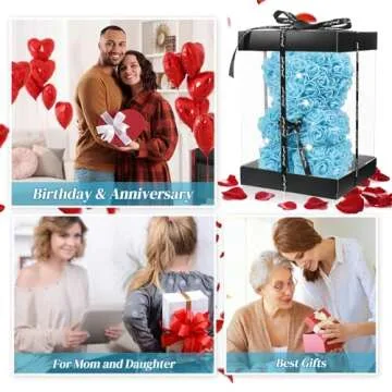 Stunning Blue Rose Bear Gift Set for Loved Ones