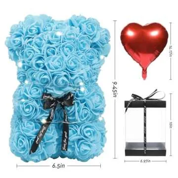 Stunning Blue Rose Bear Gift Set for Loved Ones