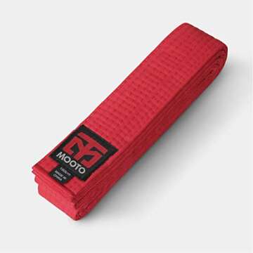 MOOTO Taekwondo Color Belts Single Wrap(Width 4cm) 8 Colors TKD MMA Martial Arts Hapkido Karate (Red, 1. Length(160cm or 63.0 inch))