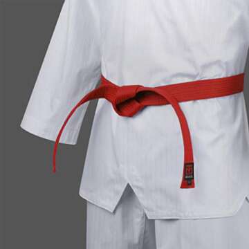 MOOTO Taekwondo Color Belts Single Wrap(Width 4cm) 8 Colors TKD MMA Martial Arts Hapkido Karate (Red, 1. Length(160cm or 63.0 inch))