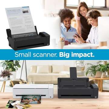 ScanSnap iX1300 Compact Wireless or USB Double-Sided Color Document, Photo & Receipt Scanner with Au...