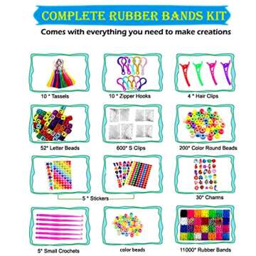 YITOHOP 12080+ Loom Bands Kit, Rubber Bands for Bracelet Making Kit, DIY Art Craft Loom Bracelet Kit...