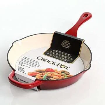 Crock Pot Artisan 10 Inch Enameled Cast Iron Skillet