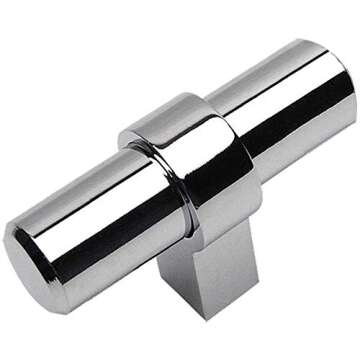 10 Pack - Cosmas 181CH Polished Chrome Cabinet Bar Handle Pull Knob - 2-3/8" Long
