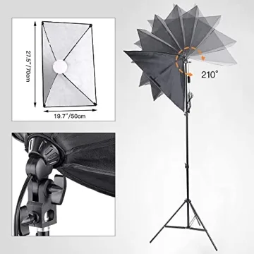 MOUNTDOG Softbox Lighting Kit with Remote and Adjustable Colors
