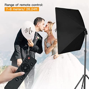 MOUNTDOG Softbox Lighting Kit with Remote and Adjustable Colors