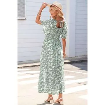Dokotoo Floral Maxi Dress for Women with Pockets