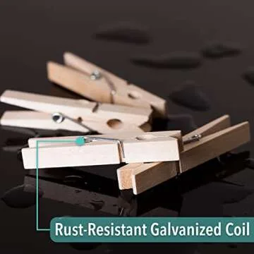 Mr. Pen- Wooden Clothes Pins, Large Natural Wood, 50 Pack, 2.9 Inch, Rust Resistant for Classroom, Crafts