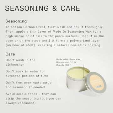 Made In Cookware - Seasoned 10" Carbon Steel Frying Pan - (Like Cast Iron, but Better) - Professional Cookware - Crafted in Sweden - Induction Compatible