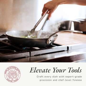 Made In Cookware - Seasoned 10" Carbon Steel Frying Pan - (Like Cast Iron, but Better) - Professional Cookware - Crafted in Sweden - Induction Compatible