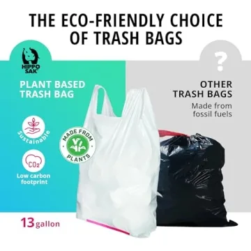 Hippo Sak Plant-Based Garbage Bags - Eco Friendly & Strong