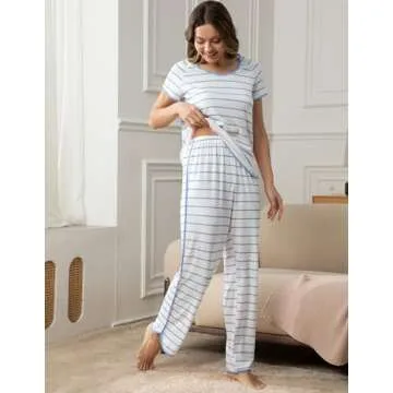 Luxurious GGOV Stripe Women's Pajama Set for Comfort