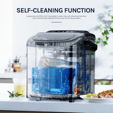 Kismile Countertop Nugget Ice Maker Machine Black