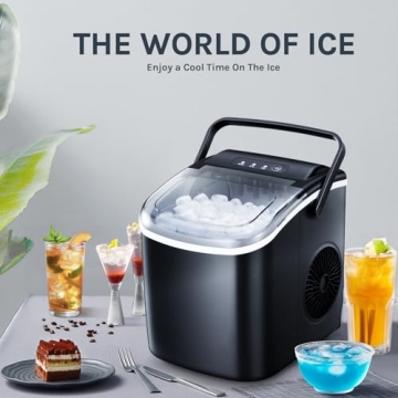 Kismile Countertop Nugget Ice Maker Machine Black