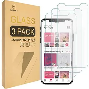 Mr.Shield [3-PACK] Tempered Glass Screen Protector for iPhone 11 Pro Max/XS Max with Lifetime Replac...