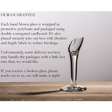 Mexican Hand Blown Glass – Set of 4 Hand Blown Modern Margarita Glasses - Aqua Rim (12 oz)