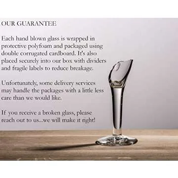 Mexican Hand Blown Glass – Set of 4 Hand Blown Modern Margarita Glasses - Aqua Rim (12 oz)